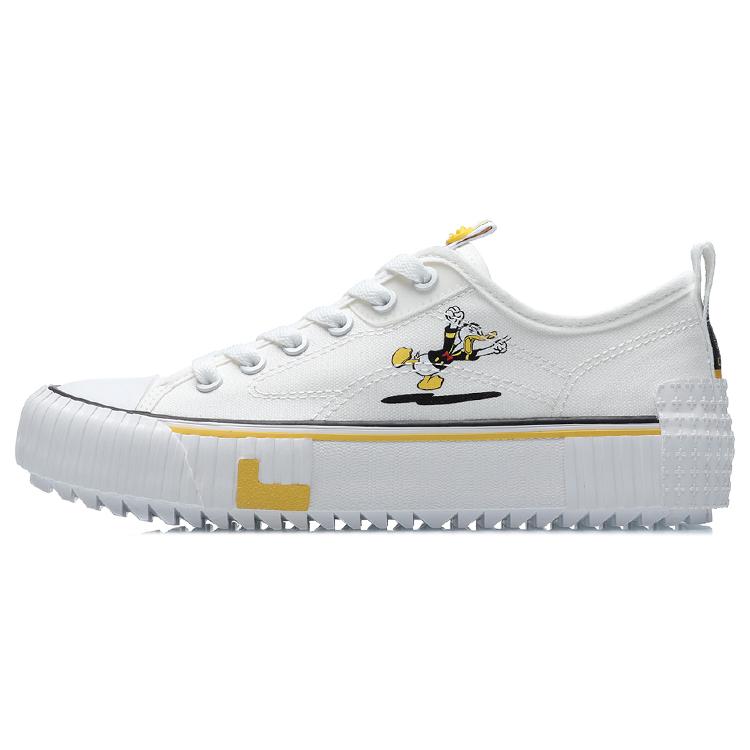New LINING X Disney Skate Shoes 'White Black' Women's AGCR178-3