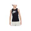 Sportswear Essential Logo Print Crew Neck Sleeveless Tank Top Kids Tops Black FV5325-010