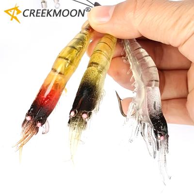 5Pcs/lot Soft Shrimp Artificial Bait with Swivels & Glow Beads Noctilucence Sabiki Rigs Fishing Lure for Freshwater & Saltwater 260319