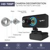 Buy HXSJ S90 HD Webcam 720P Web Cam 360 Degree Rotating PC Camera Video ...