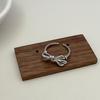 Korean-Style Silver Sweet Bow Ring for Women - Elegant, Slim, and Exquisite Design