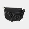 [Pre-Owned] Gate Mini Saddle Bag Black Leather Waist Bag Chest Bag Gold Hardware - Very Good #1LQRLGP
