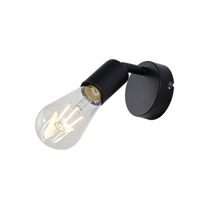 Applique murale 1xE27 23W IP20 – Métal noir