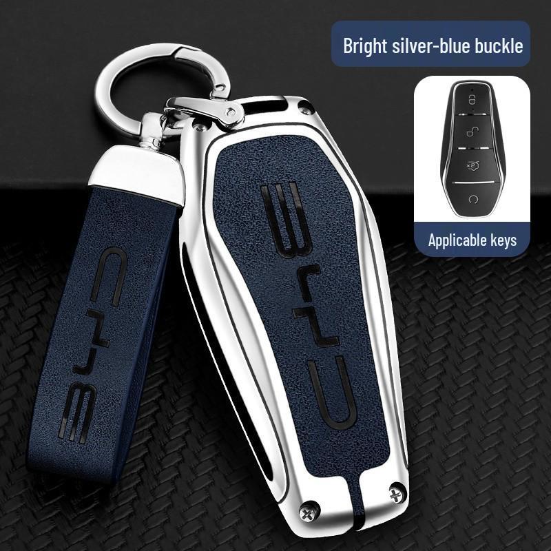 BYD Key Case Metal Shell: Anti-Lost Protection for Song PRO, Han, Tang, Song PLUS, Song MAX, Qin PRO Models.