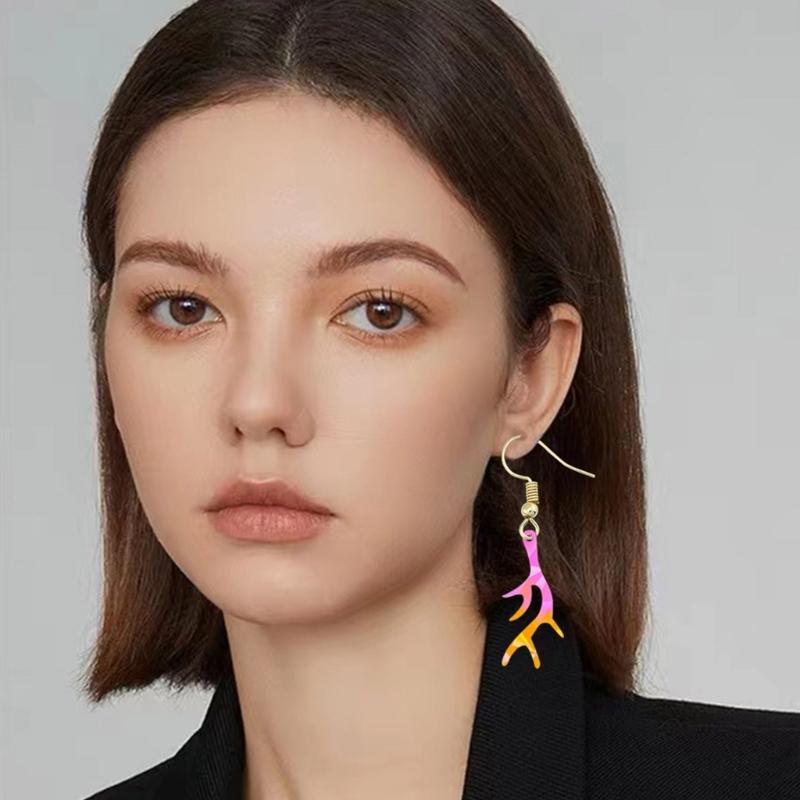 Silicone Mold for Christmas Elk Deer Earring Mold Holographic Elk Deer Antler Epoxy Mold Christmas Keychain Pendant Mold