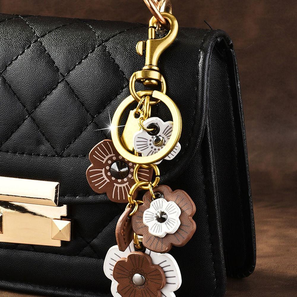 Creative Retro Bag Hanging Ornaments Multipurpose Elegant Flower Keychain Lightweight Backpack