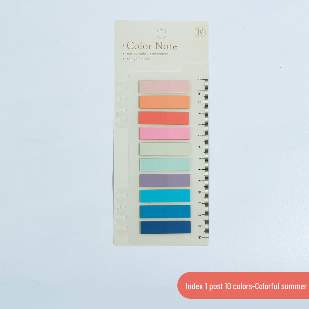 Morandi Translucent PET Index Stickers - Vanilla Autumn Series, Writable Sticky Notes & Markers