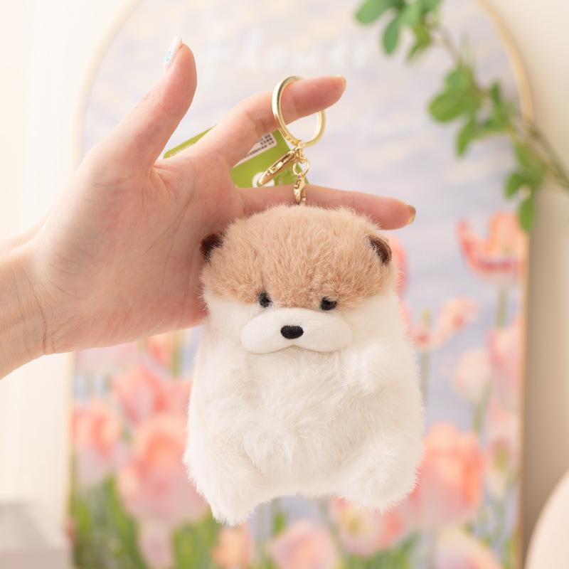 Cartoon Capibara Capybara Doll Plush Toy Hamburger Capybara Panda Small Pendant Bag Keychain