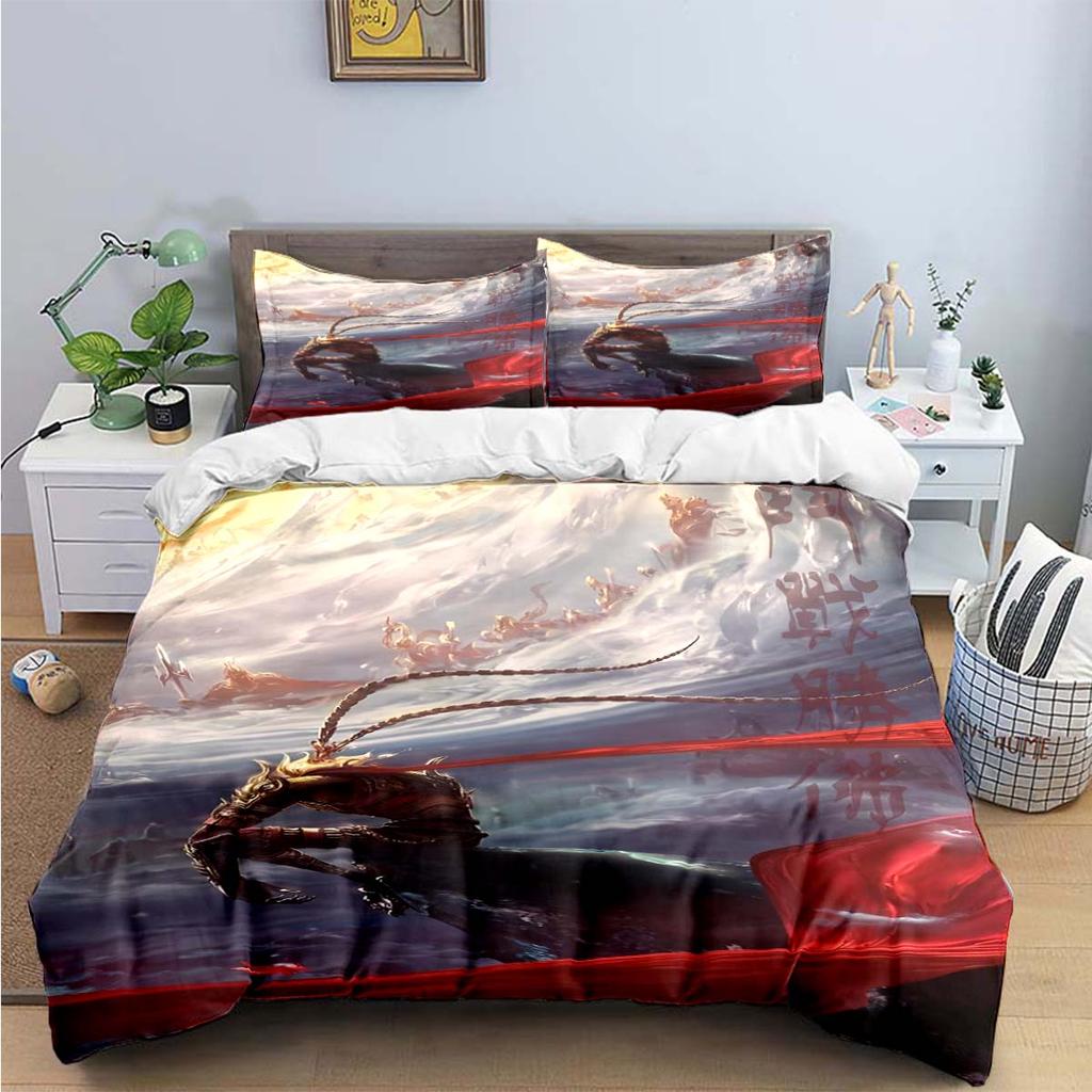Exquisite Role The Monkey King Printed Bedding Sets Exquisite Set Duvet Cover Bed Comforter Set Bedding Set Luxury Birthday Gift