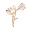 Plant Shaped Pearl  Tulip Flower Brooch For Women Coat Wedding Jewelry Party Accessries Gifts