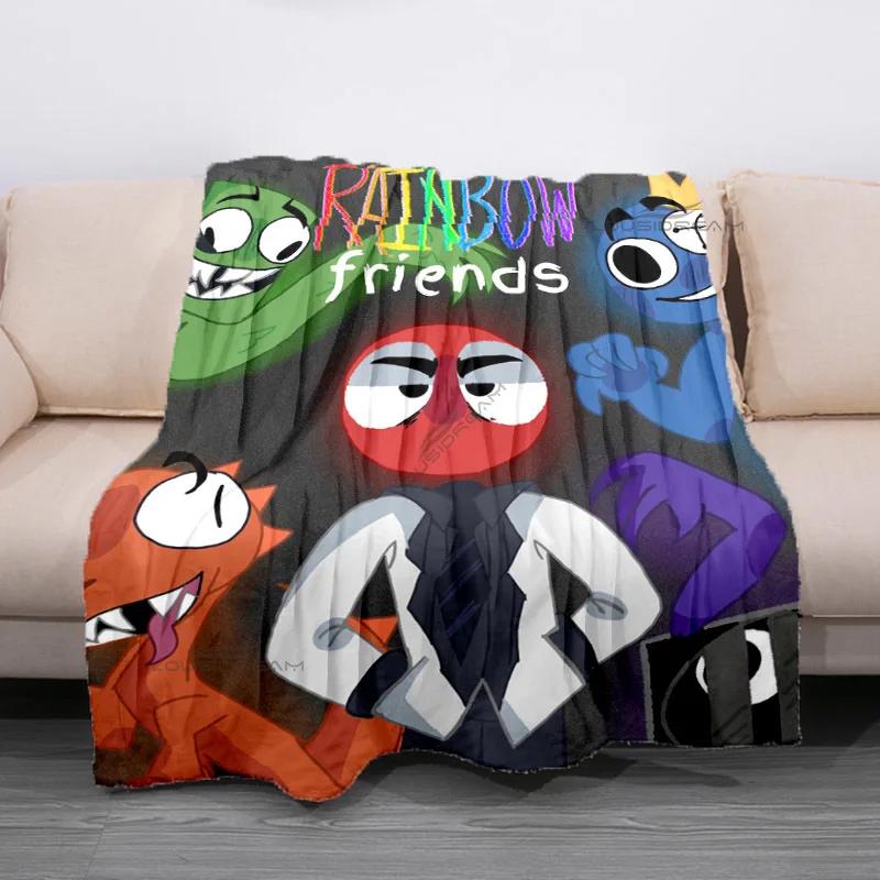 Popular Cartoon Rainbow Game Patterns Blanket Fashion Flannel Blanket Cosy Lazy Couch Cover Blanket Super Soft Sheet Mattresses