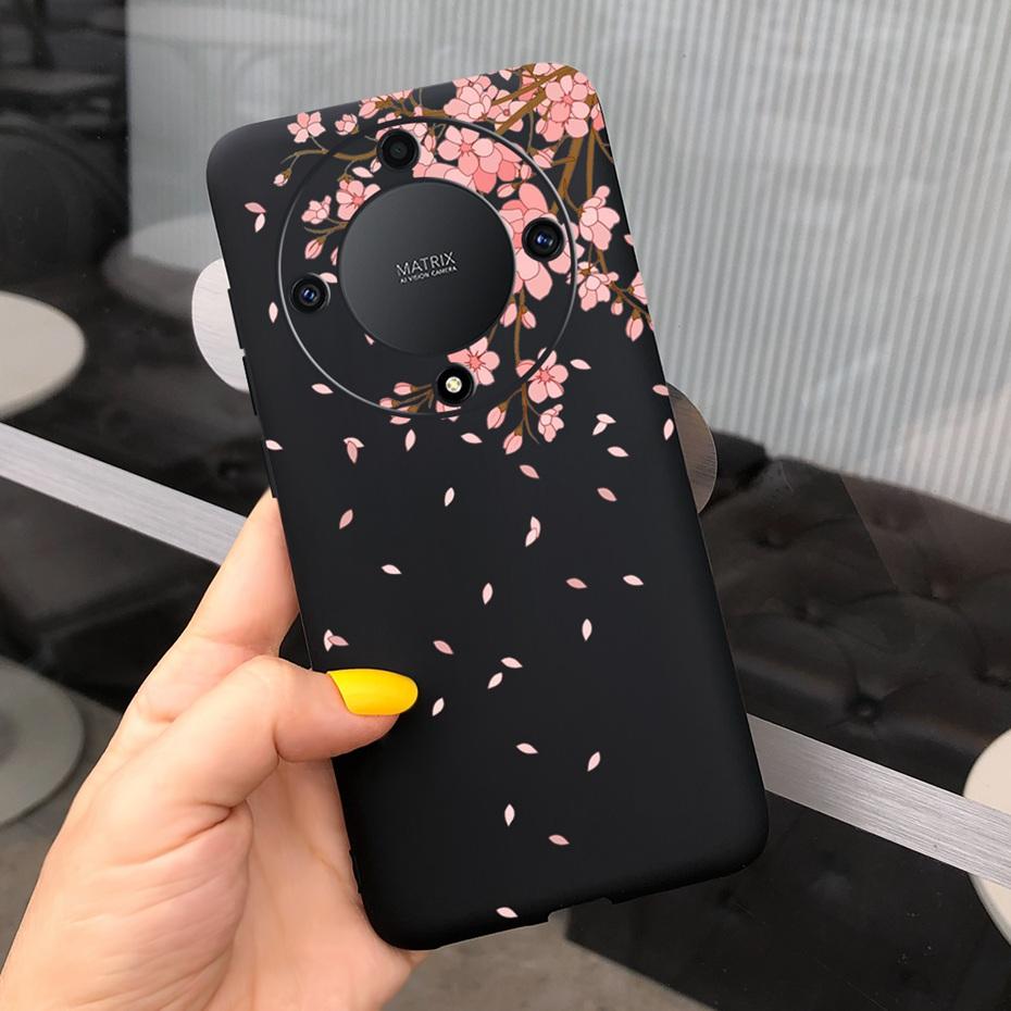 For Honor X9a Fashion Feather Cloud Pattern Phone Case For Honor X9a 5G X 9a ROM-NX1 Candy Color Soft Silicone TPU Back Cover
