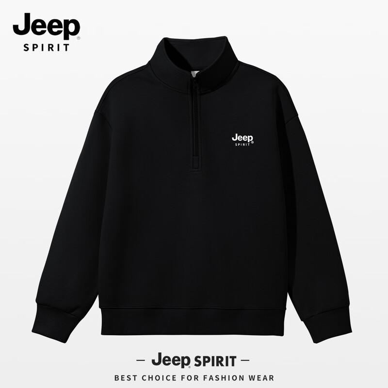 JEEP SPIRIT Men's 2025 Half-Zip Loose Sweatshirt