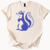 Cute Blue Skunk Graphic T Shirt Hand Drawn Animal Illustration Tee Nature Wildlife Art Shirt Gift for Animal Lovers Casual Top
