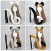 Anime Cat Ear Headband Tail Set Cosplay Party Plush Feline Accessory Adult Fans