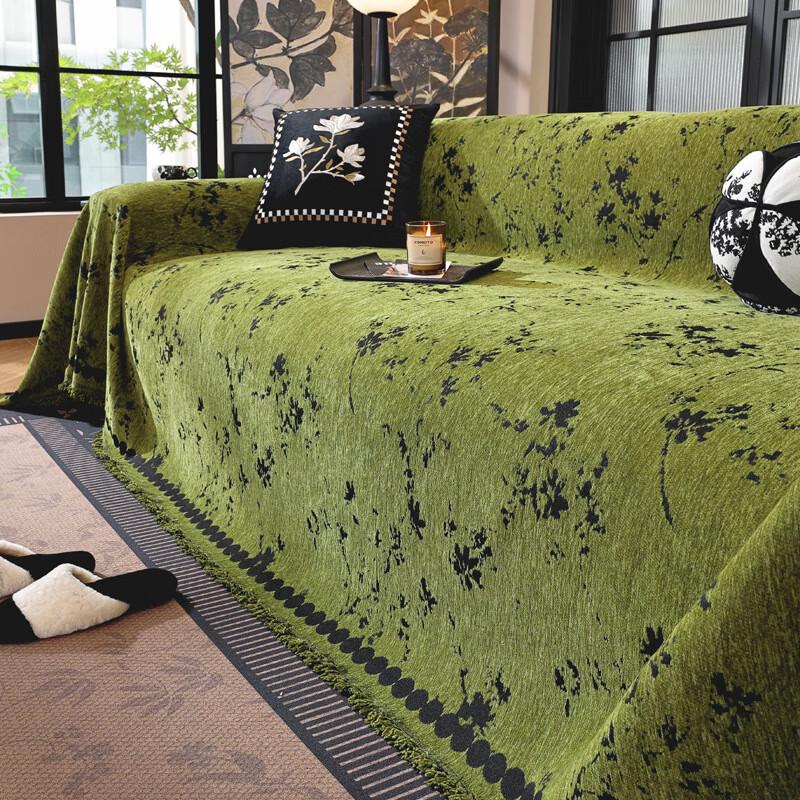 French Style Anti-Scratch Chenille Sofa Cover 180cm*420cm