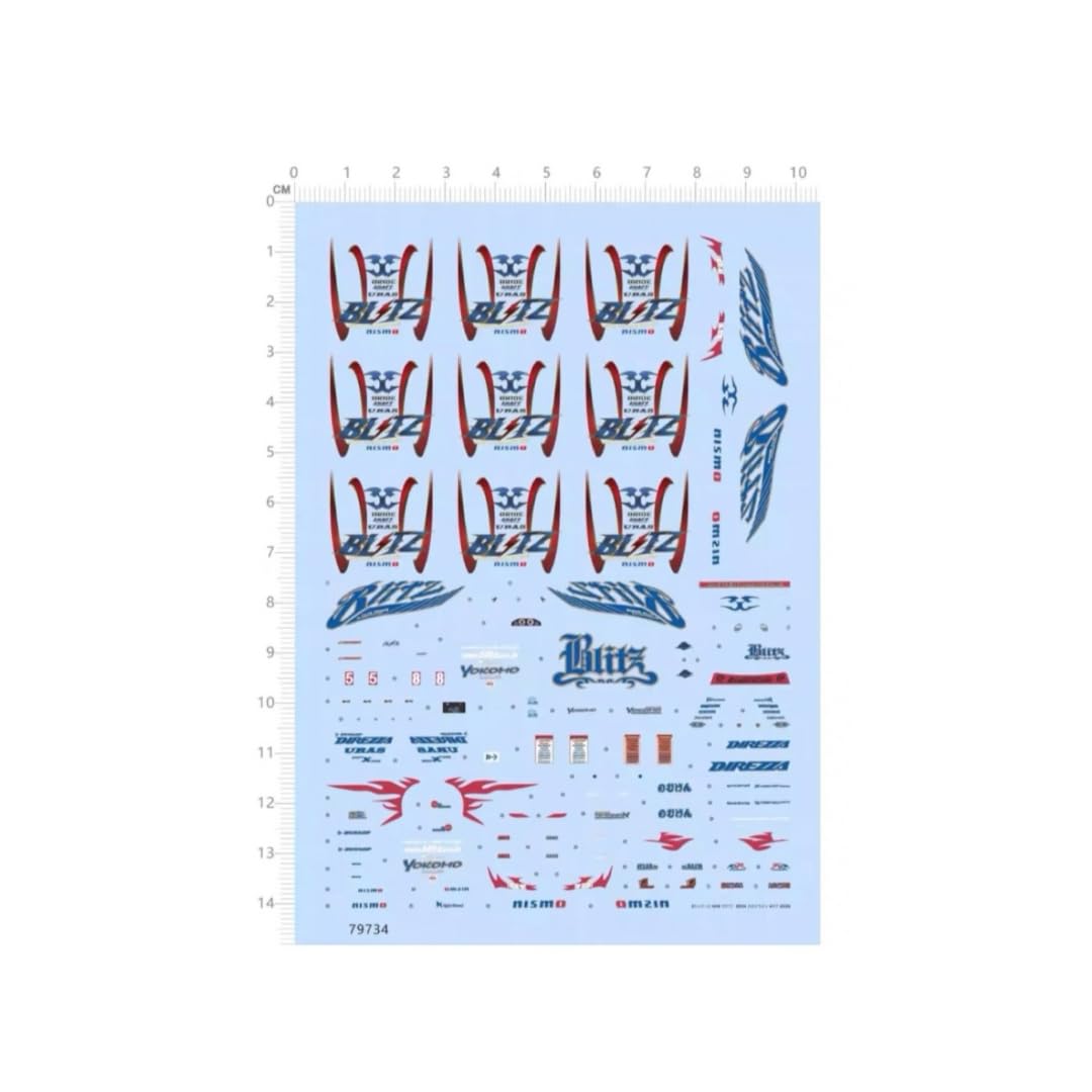 

Decal AD0052 Sponsor Mini Car Custom 1/64 [Item] синий
