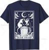 Tarot Card Vintage Team Trash Crescent Moon Opossum Raccoon T-Shirt for Unisex Oversized T Shirt Lightweight