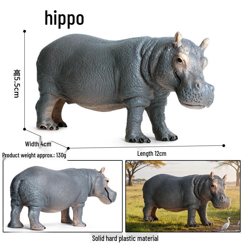 Wildlife Simulation Model: Tiger, Lion, Panda, Elephant, Rhinoceros, Kangaroo, Leopard, Horse, Sheep Toy Set