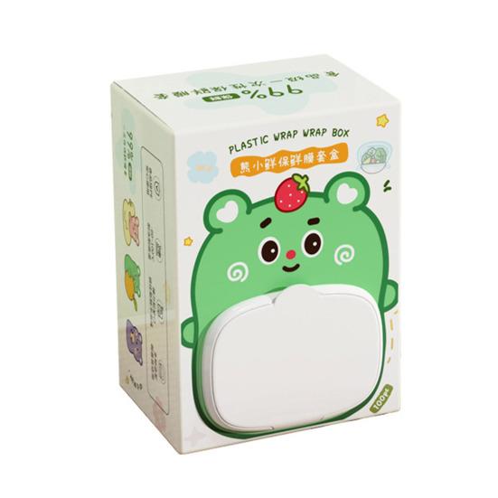 Plastic Wrap Dispenser Box Wall-Mounted No-Drill Installation Flip-Top Design Plastic Wrap Cover