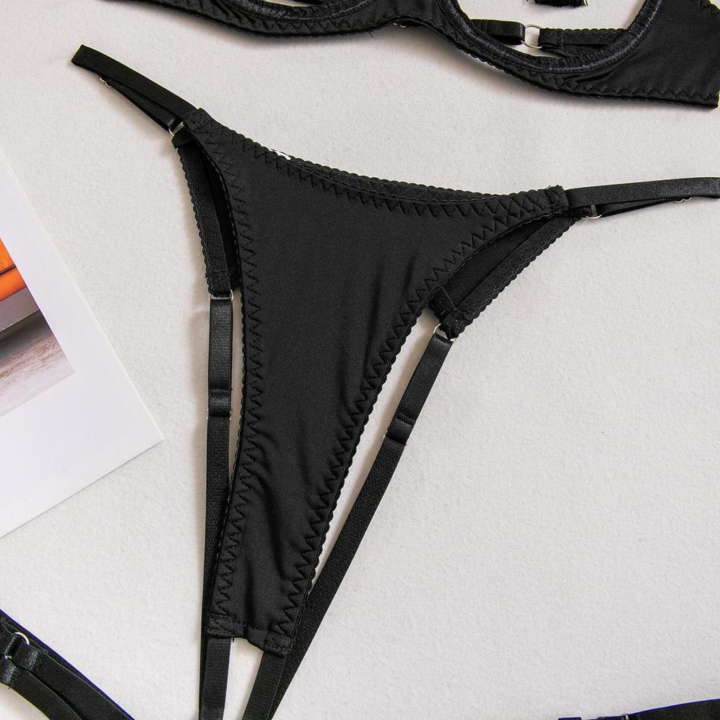 Cecia Sexy Hollow Tassel Temptation Lingerie Set