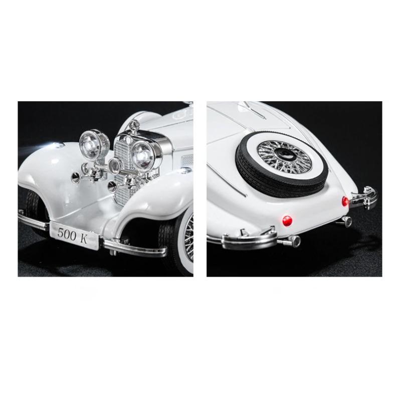 1/18 Mercedes-Benz 500K 1936 Alloy Die Cast Toy Car Model Sound and Light Children's Toy Collectibles Birthday gift