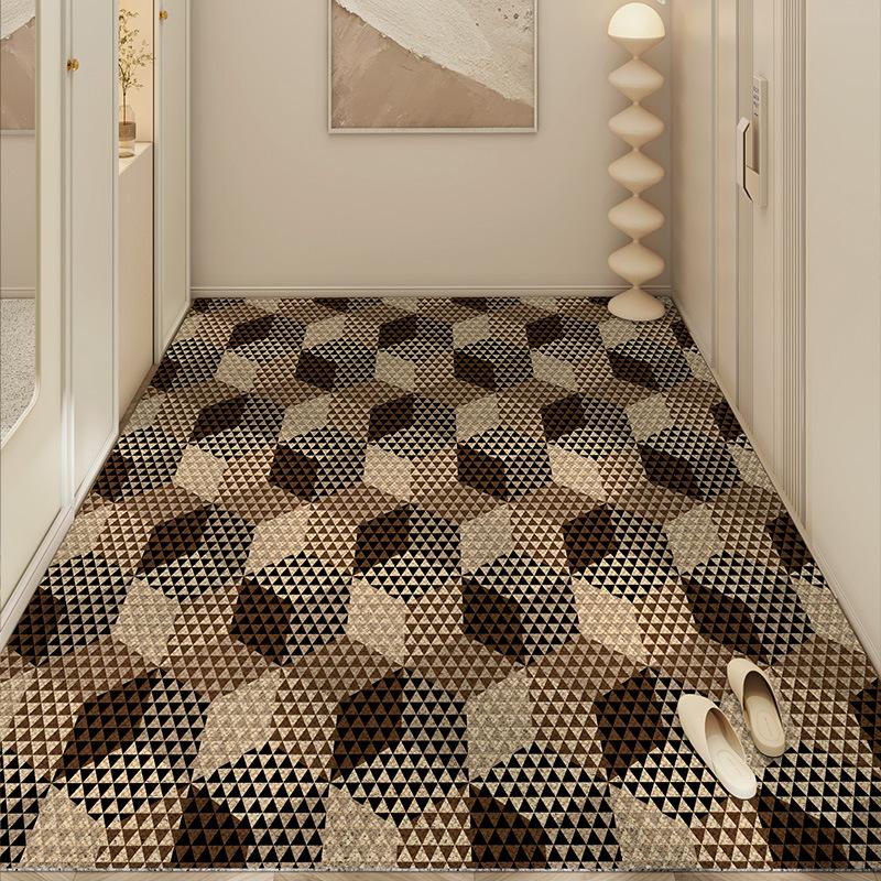 

Простой ретро нескользящий ПВХ проволочное кольцо бытовой напольный коврик бытовой простой в уходе царапающий грязевой коврик устойчивость к истиранию уличный ковер 80*120cm