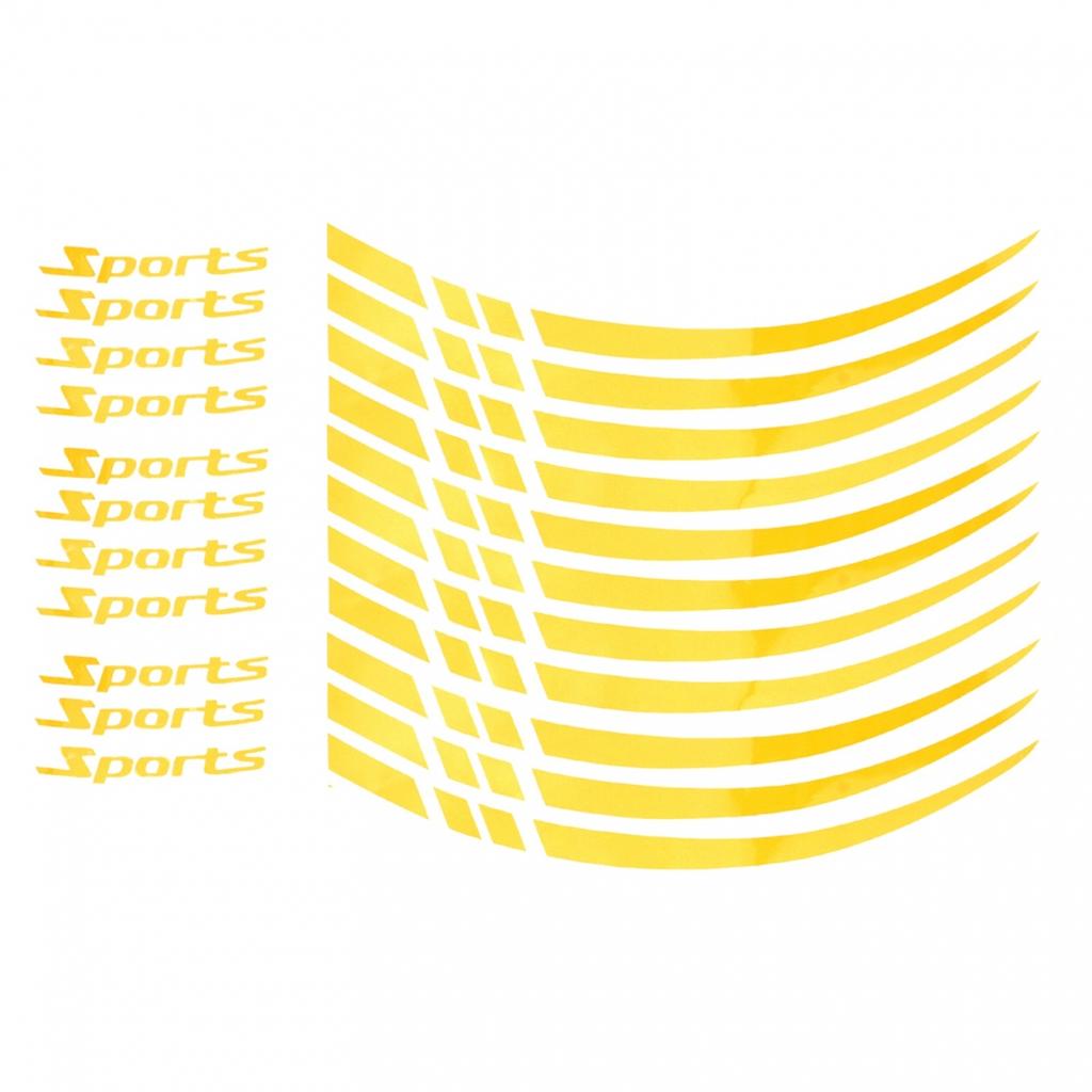 Motocyklové samolepky s proužky na ráfky kol, sada 12 kusů pro 18 21palcová kola