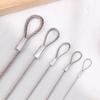 3PCS Safe 20cm Safety Security Cable Wire Stainless Steel Sliver Stage Lights Rope Double Loop Daily