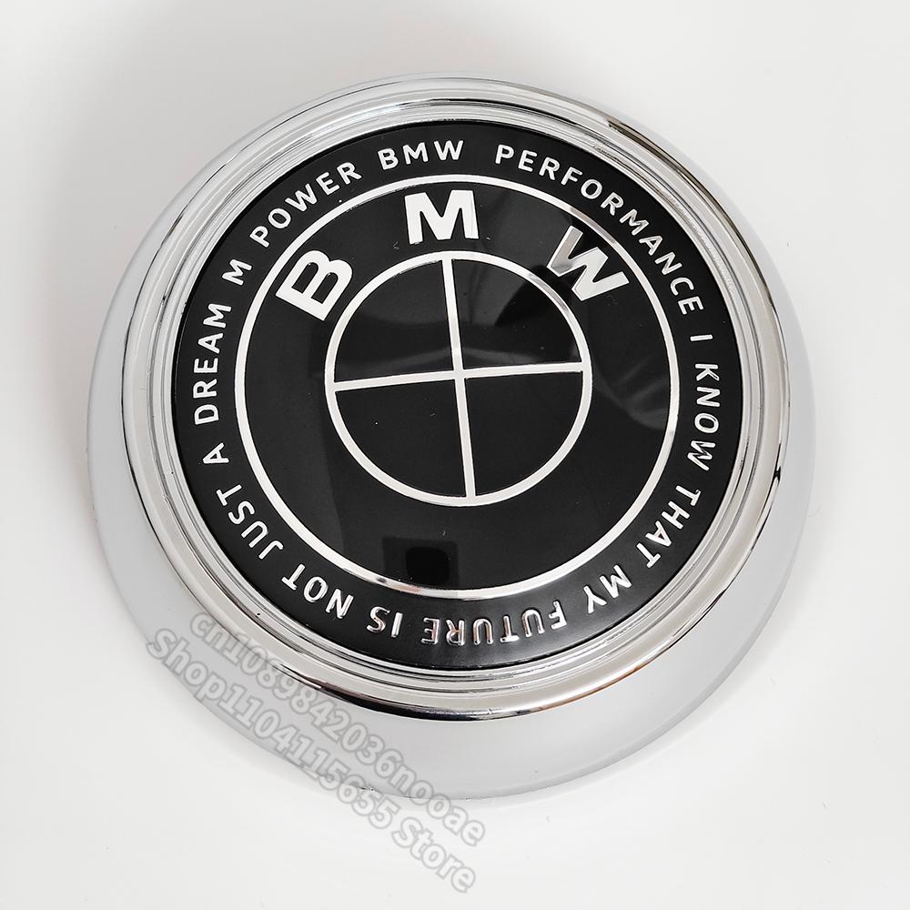 3D ABS Chrom Schwarz Emblem für BMW X5 E70 F15 Auto Logo X6 E71 F16 Heckklappe X3 F25 50. Jahrestag X4 F26 Abzeichen Heckabzeichen