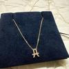 Used Initial Necklace K18YG Diamond