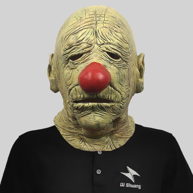 

Man Old Chilling Clown Mask Crafted From Latex For Halloween And Costume Gatherings