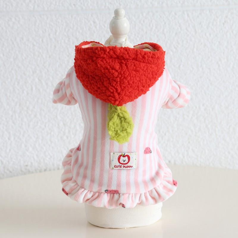 Petstyle Plush Dog Cat Coat 2026 Fall Winter Warm Two-Legged Pet Clothing Small Medium Dogs