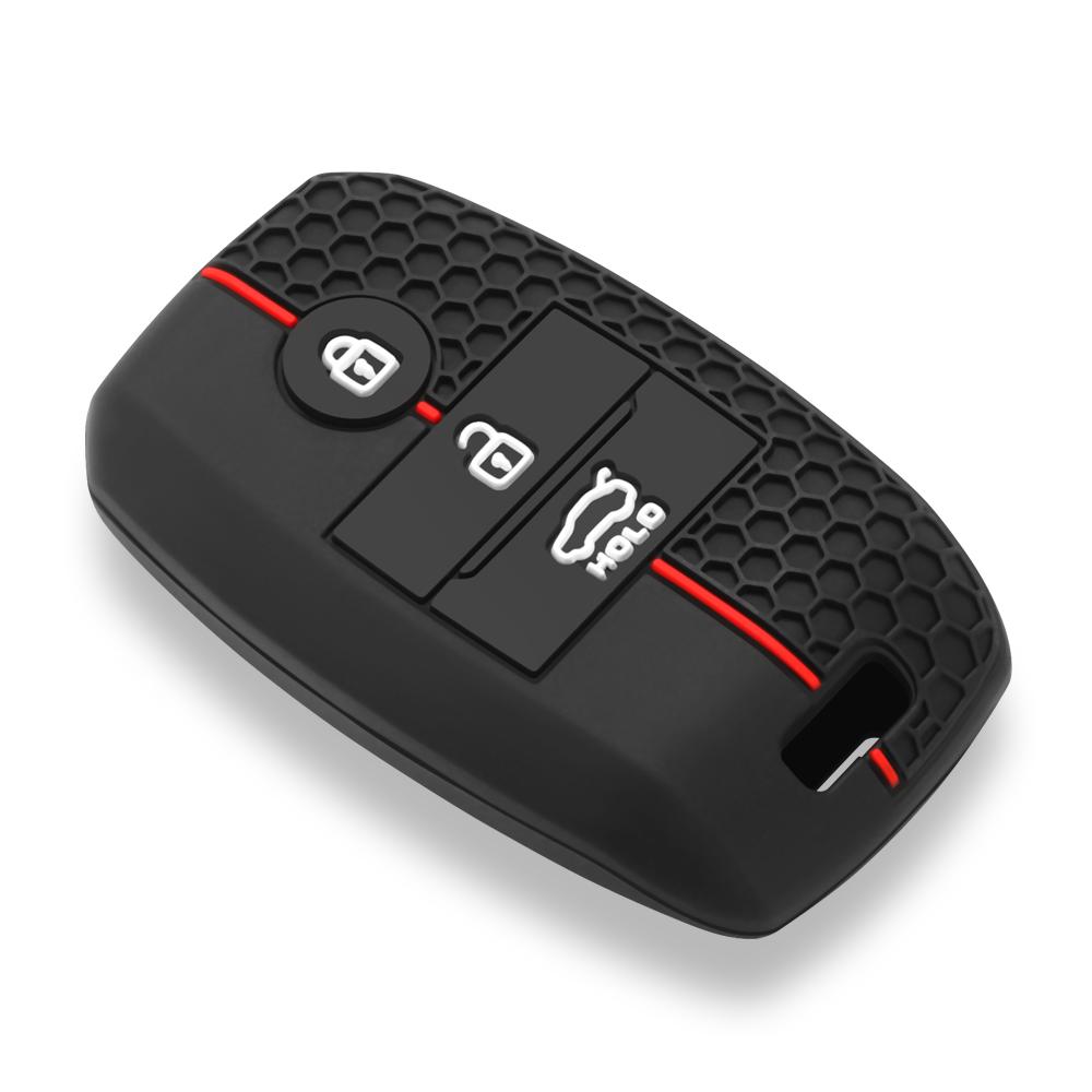 Silicone Car Remote Key Case Cover For KIA Rio Rio5 Sportage Ceed Cerato K3 KX3 K4 K5 Sorento Optima Picanto Grand 3 Buttons
