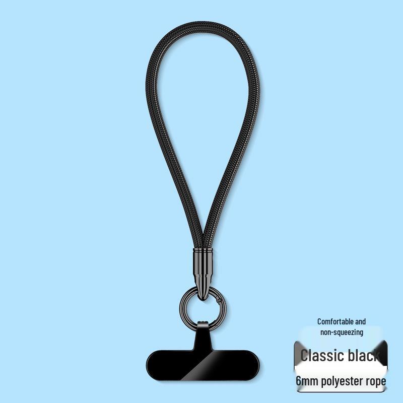 Wrist and Neck Mobile Phone Lanyard with Finger Ring and Anti-Drop Strap