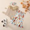 Baby Bell Bottoms Toddler Newborn Girl Outfits Fall Winter 3 6 9 12 18 Months Floral Print Flare Pants for Girls