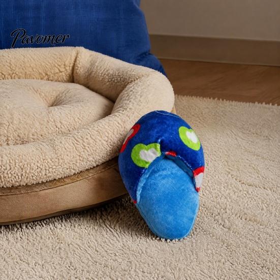 Soft Stuffed Slippers for Pets Slipper Dog Toy, Plush Squeaky Chew Interactive Toys Puppy Teething Toy Small Medium Dogs Fetch Play