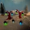 Glow-in-the-Dark Miniature Lamp Miniature Landscape Ornament Multicolored Glowing Lamp Decorative Creative Resin Craft Snow Tree Christmas Ornament