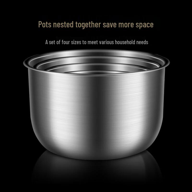Premium 304 Stainless Steel Covered Mixing & Storage Bowls