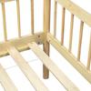 Pine Wood Daybed 90*200 Cm, Sofa Bed with 3-Sided Guardrails & 14 Support Slats, Natural