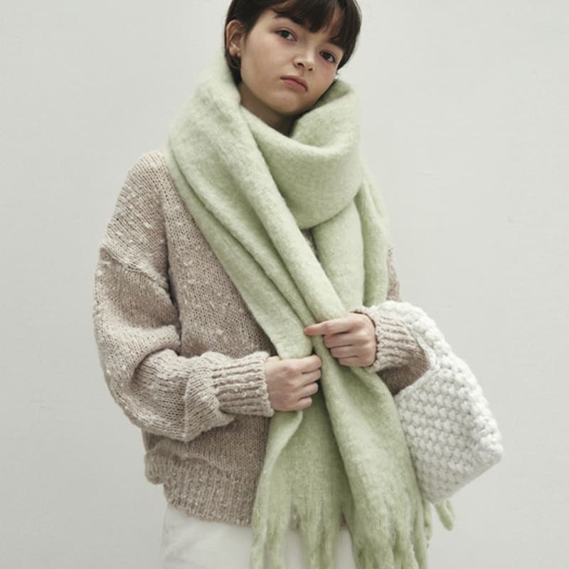 LOEIL FIRST LABEL BOLD MUFFLER_GREEN