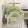 Plate Organizer Dish Rack For Kitchen Sink Rust-resistant Iron Reinforced Structure Quick Water Drainage For Plates