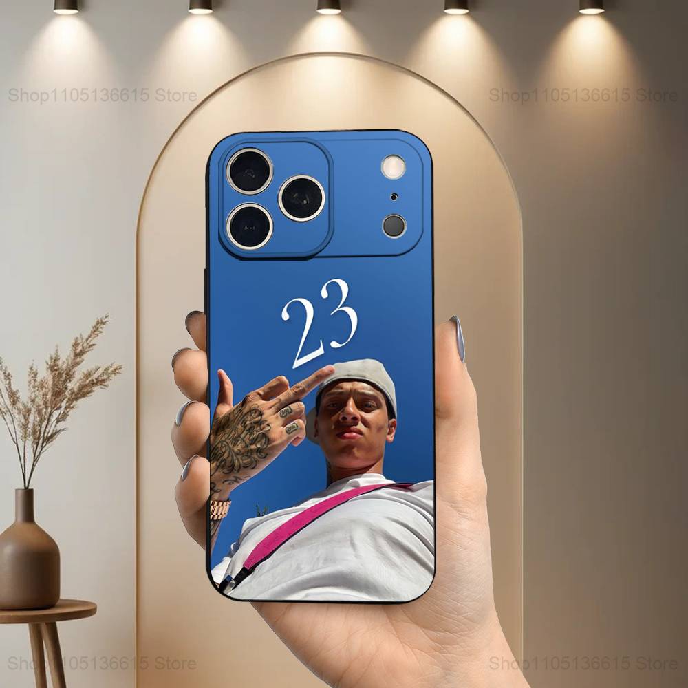 

Чехол для iPhone 17,16,15,14,13,12,11 Air,Plus,Pro Max,XS,X,XR,SE,Mini,8,7 от рэпера C-Central C-Cee, Мягкий силиконовый черный чехол iPhone17