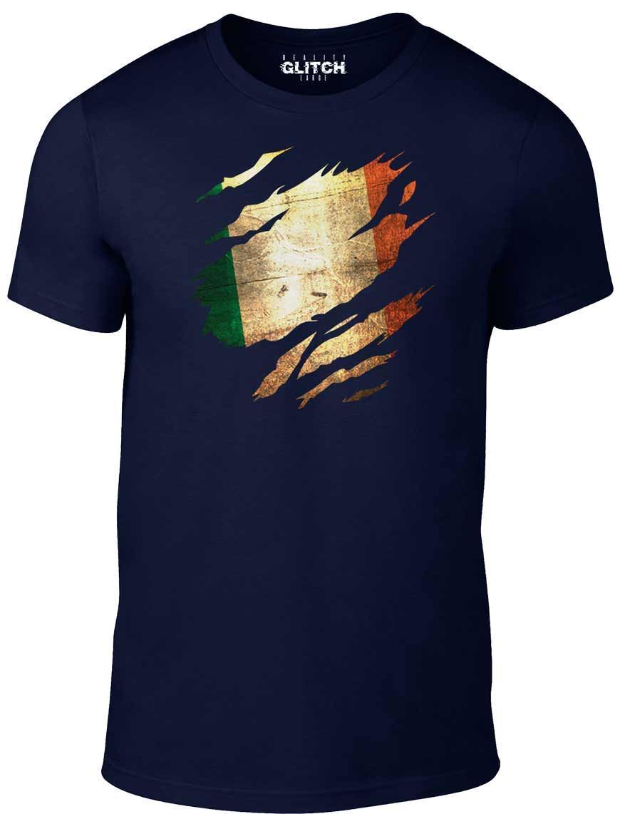 Torn Ireland Flag - Funny T Shirt Mens Womens Tees Top country Irish Rugby retro fashion cool sport XL