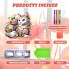 DIY Acrylic Cat Flower Diamond Painting Irregular Pendant Special Shape Drill Diamond Painting Hanging Home Ornament Wind Chime