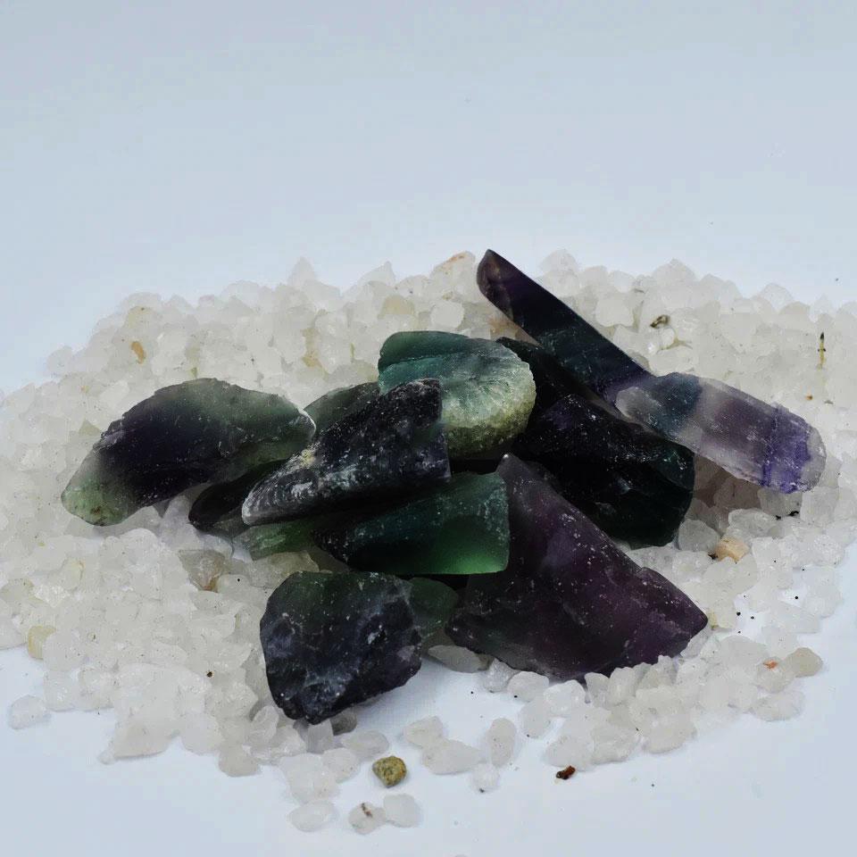 Lotto di Cristalli Grezzi Naturali Arcobaleno Fluorite – Pietre Curative Naturali Multicolore da 555 Carati