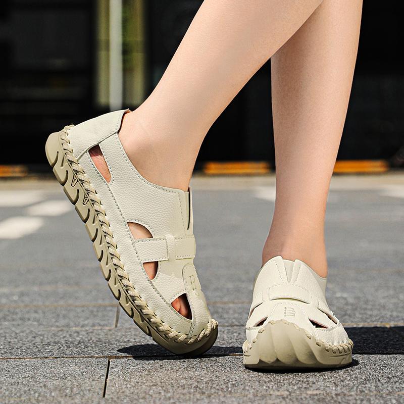 Women's Sandals Summer Pink Mary Jane Men Beach Shoes Closed Toe Casual Walking Sandals Plus Size