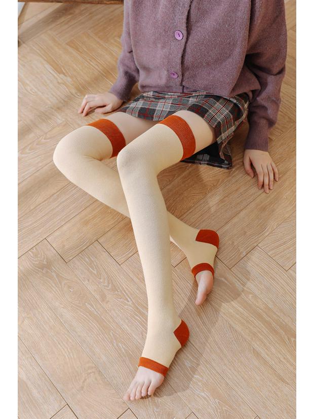 Unisex Thigh-High Compression Socks - Open-Toe, Over-the-Knee Calf Support Socks