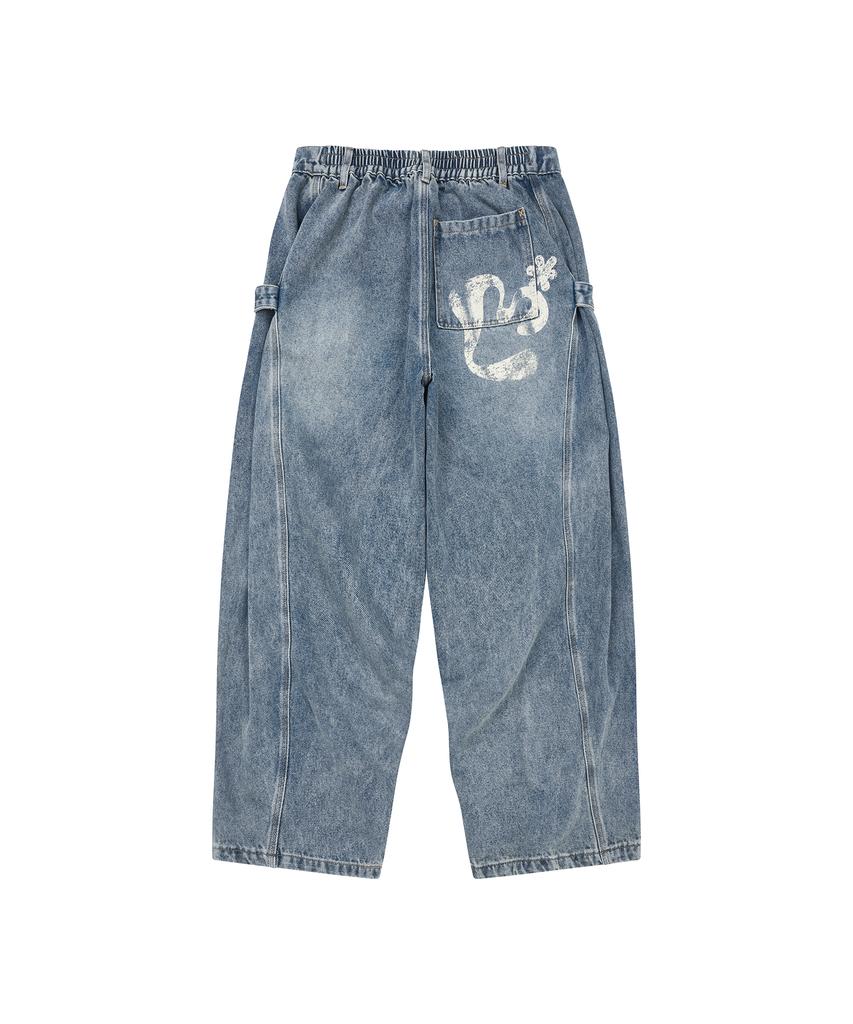 LMR Two-Way Balloon Wash Denim Pants Blue