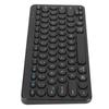 Wireless Keyboard 78 Keys Round Keycaps Slim Compact Retro Quiet Bluetooth Keyboard for Home Office